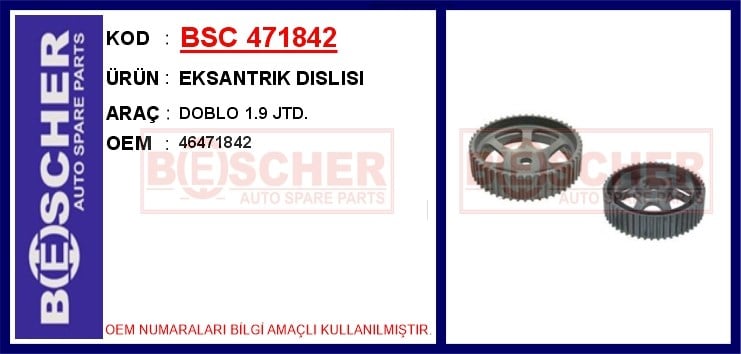 Fiat Doblo Eksantrik Dişlisi 1.9 JTD BESCHER