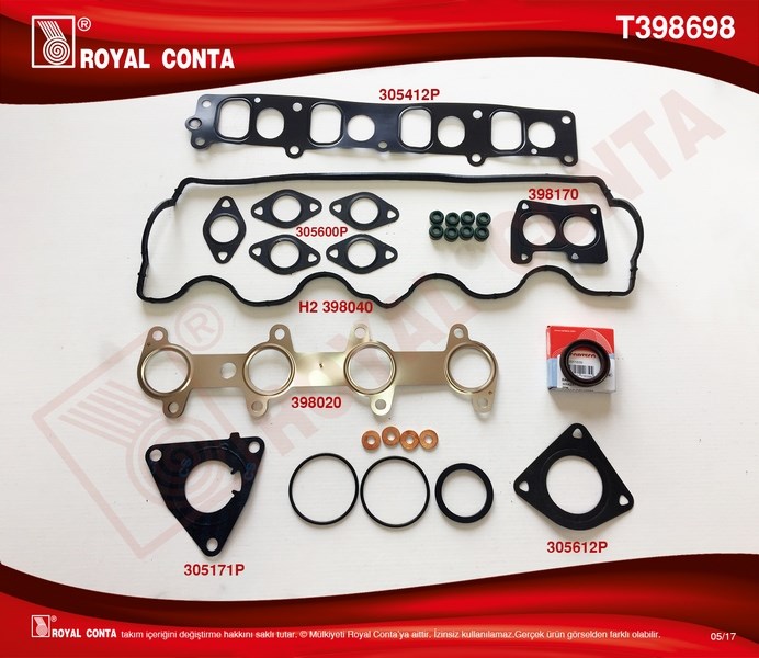 Fiat Doblo Punto Strada 1.9 JTD Üst Takım Conta Keçeli Subap Lastikli ROYAL