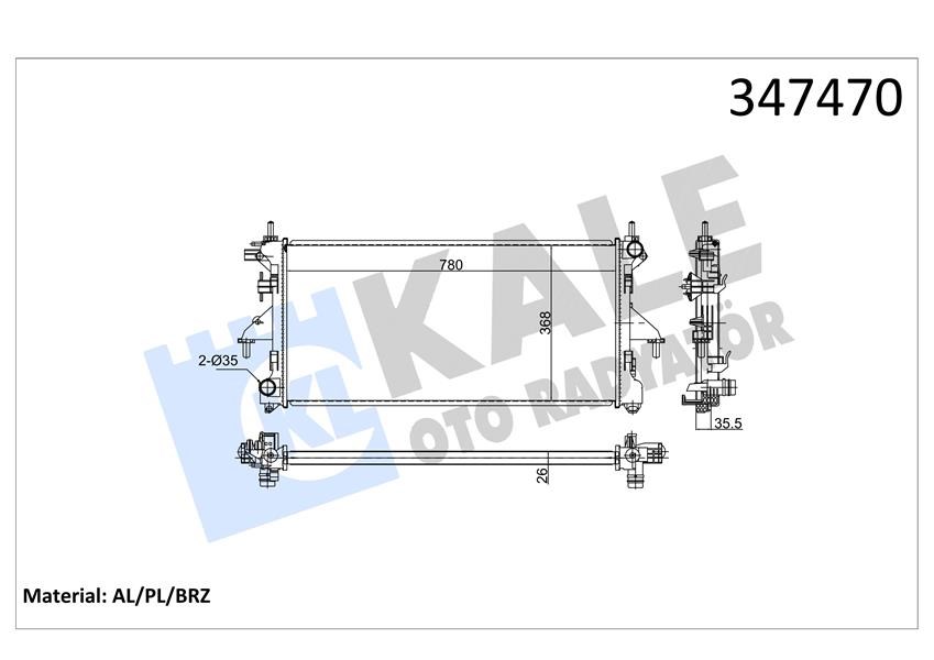 Fiat Ducato Su Radyatörü KALE-RADYATOR