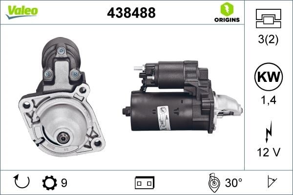 BMW E36 E46 E39 E65 E83 Marş Motoru 12V 1.4kW 9 Diş VALEO
