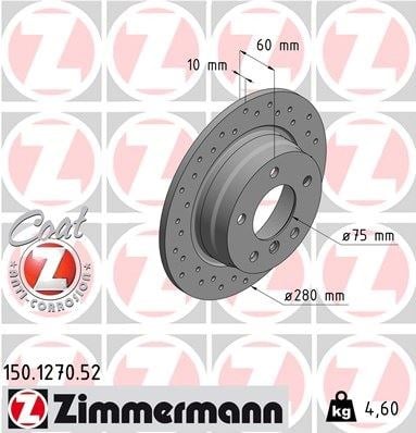 BMW E36 E46 Arka Fren Diski ZIMMERMANN