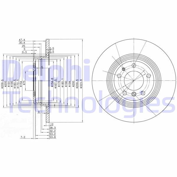 BMW E38 Arka Fren Diski DELPHI