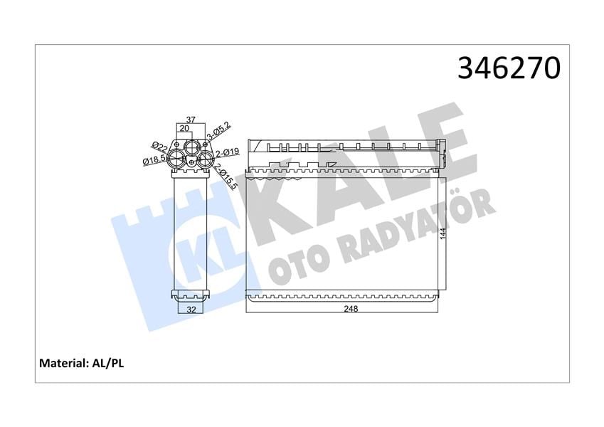 BMW E39 E36 Klimalı Kalorifer Radyatörü KALE-RADYATOR
