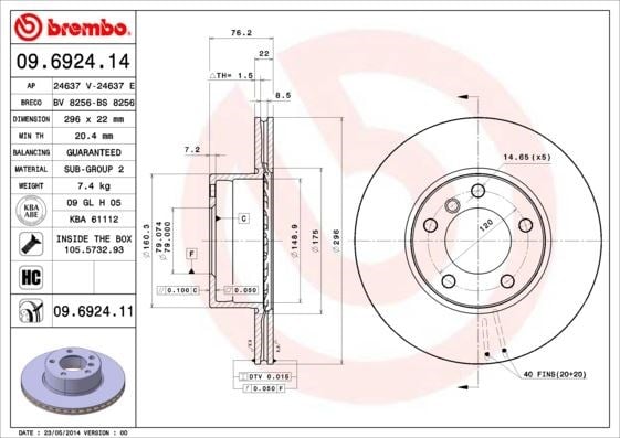 BMW E39 Ön Fren Diski BREMBO