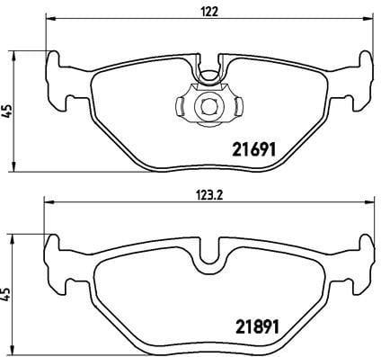 BMW E39 Arka Fren Balatası BREMBO