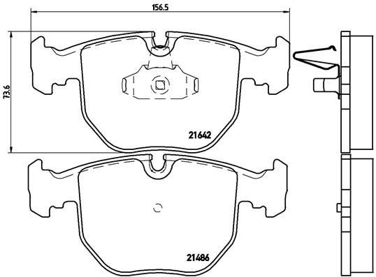 BMW E39 E38 E83 E53 Ön Fren Balatası BREMBO