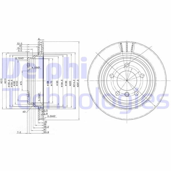 BMW E39 Arka Fren Diski DELPHI
