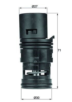 BMW M43 N42 M43 N46 M52 N52 M54 E46 E83 E53 E85 E86 Termostat 80C MAHLE