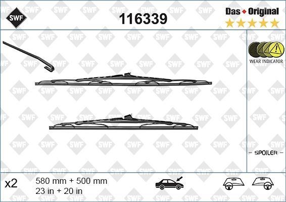 BMW E46 Spoilerli Silecek Süpürgesi 58 50cm VALEO