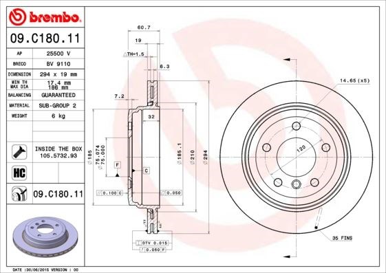 BMW E46 Arka Fren Diski BREMBO