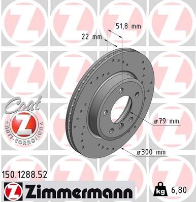 BMW E46 E36 E85 Ön Fren Diski Delikli ZIMMERMANN