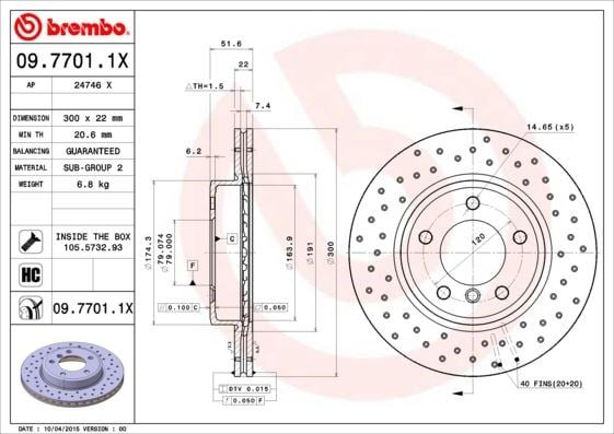 BMW E46 Ön Fren Diski Delikli BREMBO