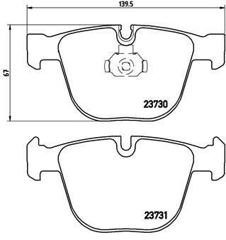 BMW E60 E61 E63 E64 E65 E66 E70 F15 E71 E72 F16 Arka Fren Balatası BREMBO
