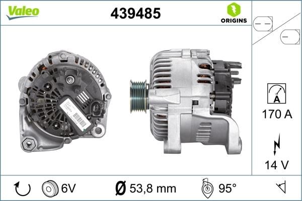 BMW E60 E61 E64 E65 Alternatör 14V 170A VALEO