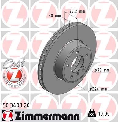 BMW E60 E61 E63 E64 Ön Fren Diski ZIMMERMANN
