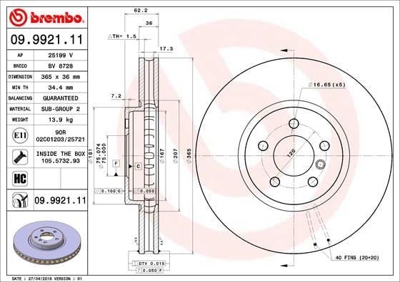 BMW E70 Ön Fren Diski BREMBO
