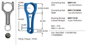 BMW Piston Kolu N47 B47 BMY