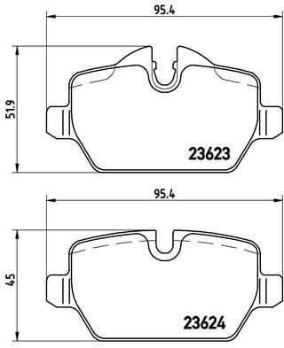 BMW E81 E87 E90 E92 Arka Fren Balatası BREMBO