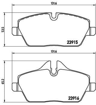 BMW E81 E82 E87 E88 Mini R55 R56 R57 R58 R59 Ön Fren Balatası BREMBO