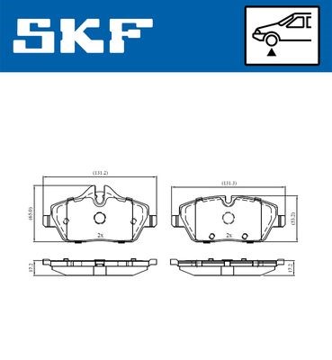 BMW E81 E82 E87 E88 Mini R55 R56 R57 R58 R59 Ön Fren Balatası SKF