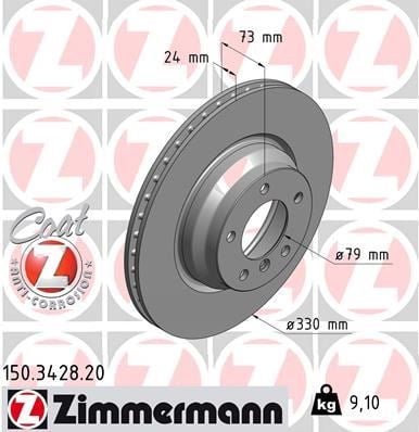 BMW E82 E87 E88 E90 E92 E93 E84 Ön Fren Diski ZIMMERMANN