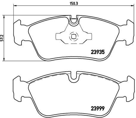 BMW E87 E90 E91 Ön Fren Balatası BREMBO