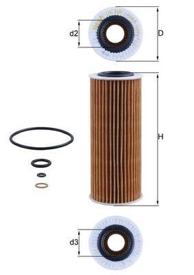 BMW M47 E87-E46-E90-E91-E60-E61-E65-E83 Yağ Filtresi MAHLE