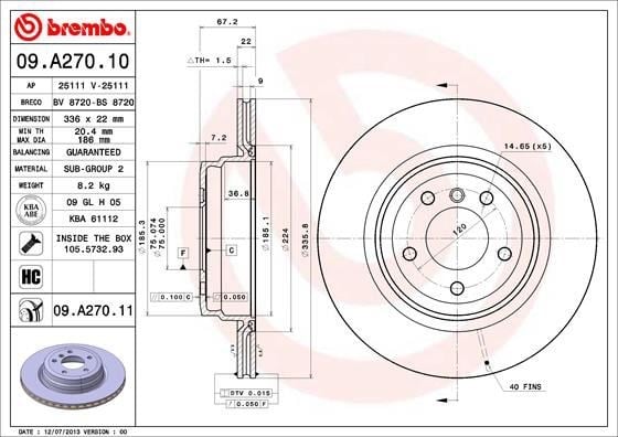 BMW E90 E91 E92 E93 E84 Arka Fren Diski BREMBO