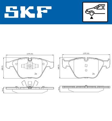 BMW E90 E91 E92 E93 E84 Ön Fren Balatası SKF