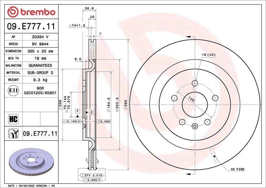 NIO EC6 Fren Diski BREMBO