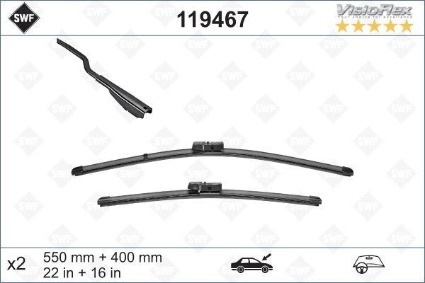 Ford Ecosport Ön Silecek Süpürgesi Takımı 550 400 mm VALEO