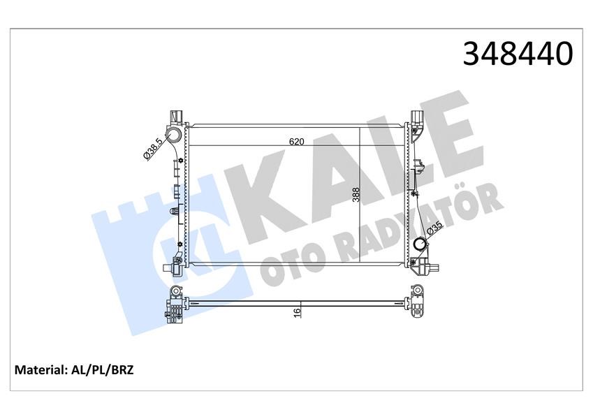 Fiat Egea Motor Su Radyatörü KALE-RADYATOR