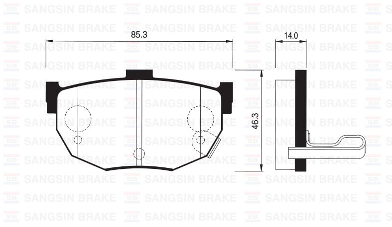 Hyundai Elantra Arka Fren Balatası SANGSIN