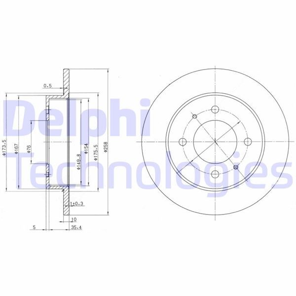 Hyundai Elantra Arka Fren Diski Dolu Tip DELPHI
