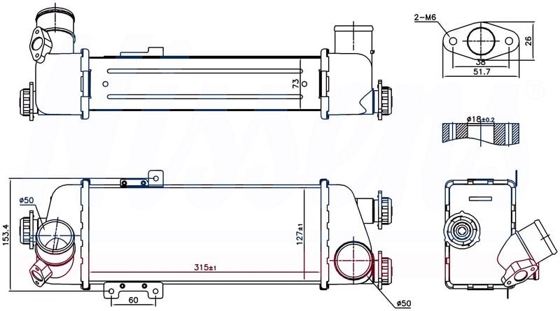 Hyundai Elantra i30 Intercooler Brazing 1.6 CRDİ Komple Alüminyum ORIS