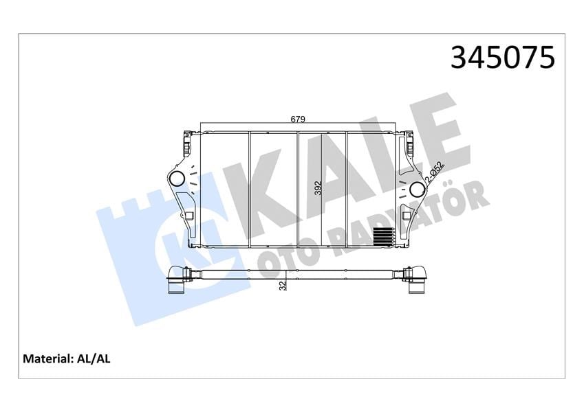 Renault Espace IV Laguna II Vel Satis Intercooler KALE-RADYATOR