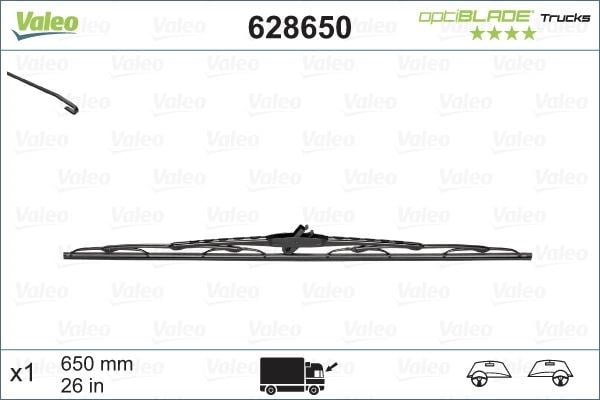 Iveco Eurocargo Eurotech Eurotrakker Silecek Süpürgesi Valeo OptiBlade X1 650mm VALEO