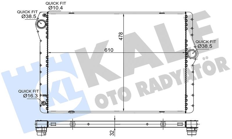 BMW N63 N74 F01 Otomatik Şanzıman Motor Su Radyatörü KALE-RADYATOR