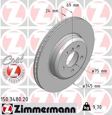 BMW F10 F06 F12 F13 F07 F01 F02 F03 F04 Arka Fren Diski ZIMMERMANN