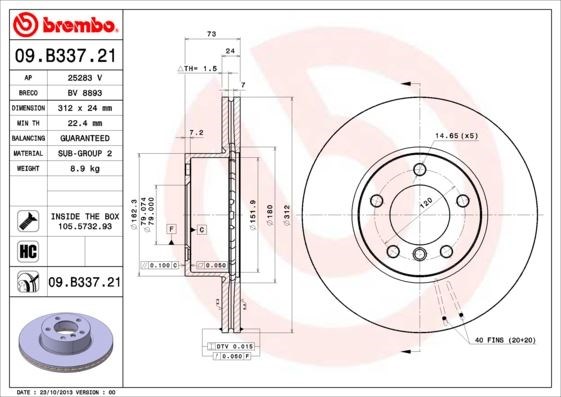 BMW F20 Ön Fren Diski BREMBO