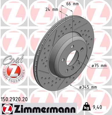 BMW F22 F23 F30 F31 F34 F32 F33 F36 M Performance Arka Fren Diski ZIMMERMANN