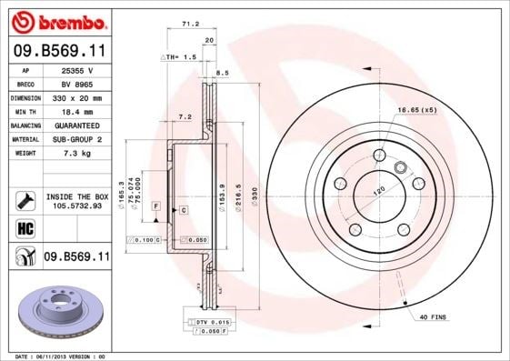 BMW F25 F26 Arka Fren Diski BREMBO