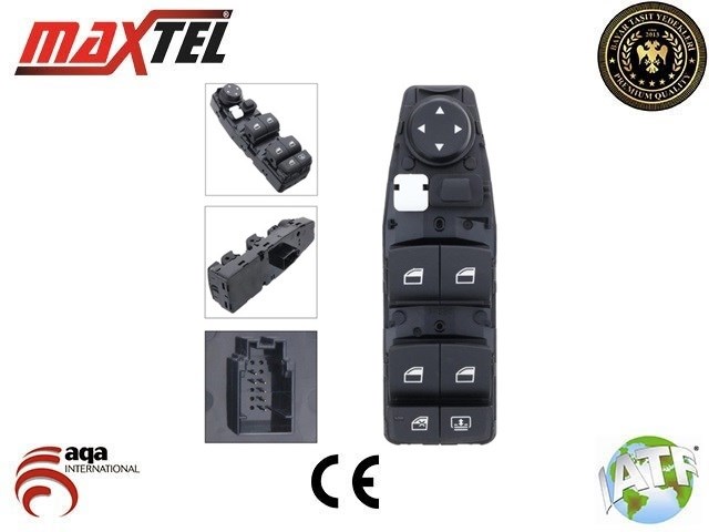 BMW F30 Ön Sol Cam Açma Şalteri Siyah Perdeli MAXTEL