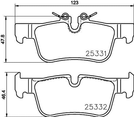 BMW F40 F44 F45 F46 F48 F49 F39 Mini F54 F60 Arka Fren Balatası BREMBO