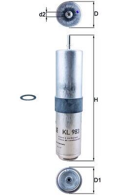 BMW F40 F44 F45 F46 F48 F39 Mini F54 F55 F56 F57 F60 Yakıt Filtresi MAHLE