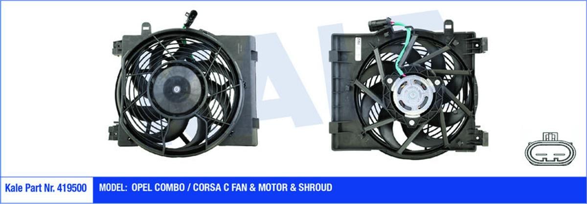 Fan Motoru Davlumbazlı Corsa C 1.0-1.2-1.4-1.8 00 Combo 1.6 01 170W-294Mm