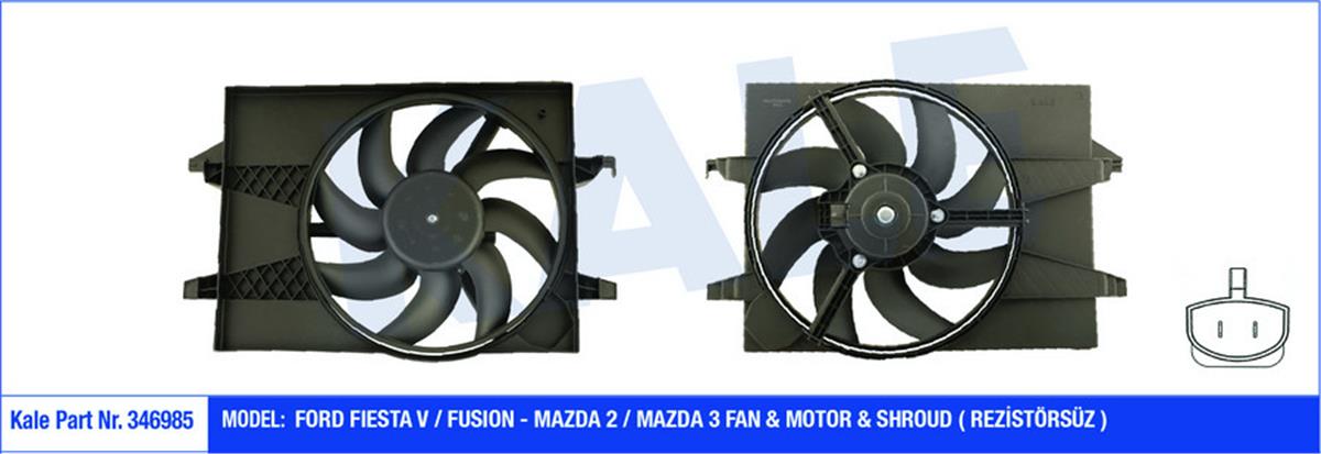 Fan Motoru Davlumbazlı Fiestra V-Fusıon-Mazda 2-Mazda 3