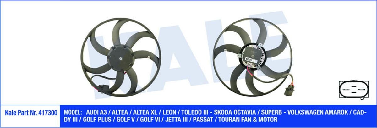 Fan Motoru Davlumbazlı Sol Audi A3-Altea-Skoda Octavıa-Superb-Vw Caddy 3- Golf