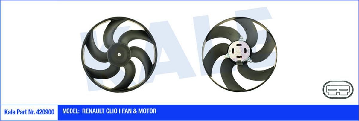Fan Motoru Pervaneli Clio I 260W-380Mm Davlumbaz Yok