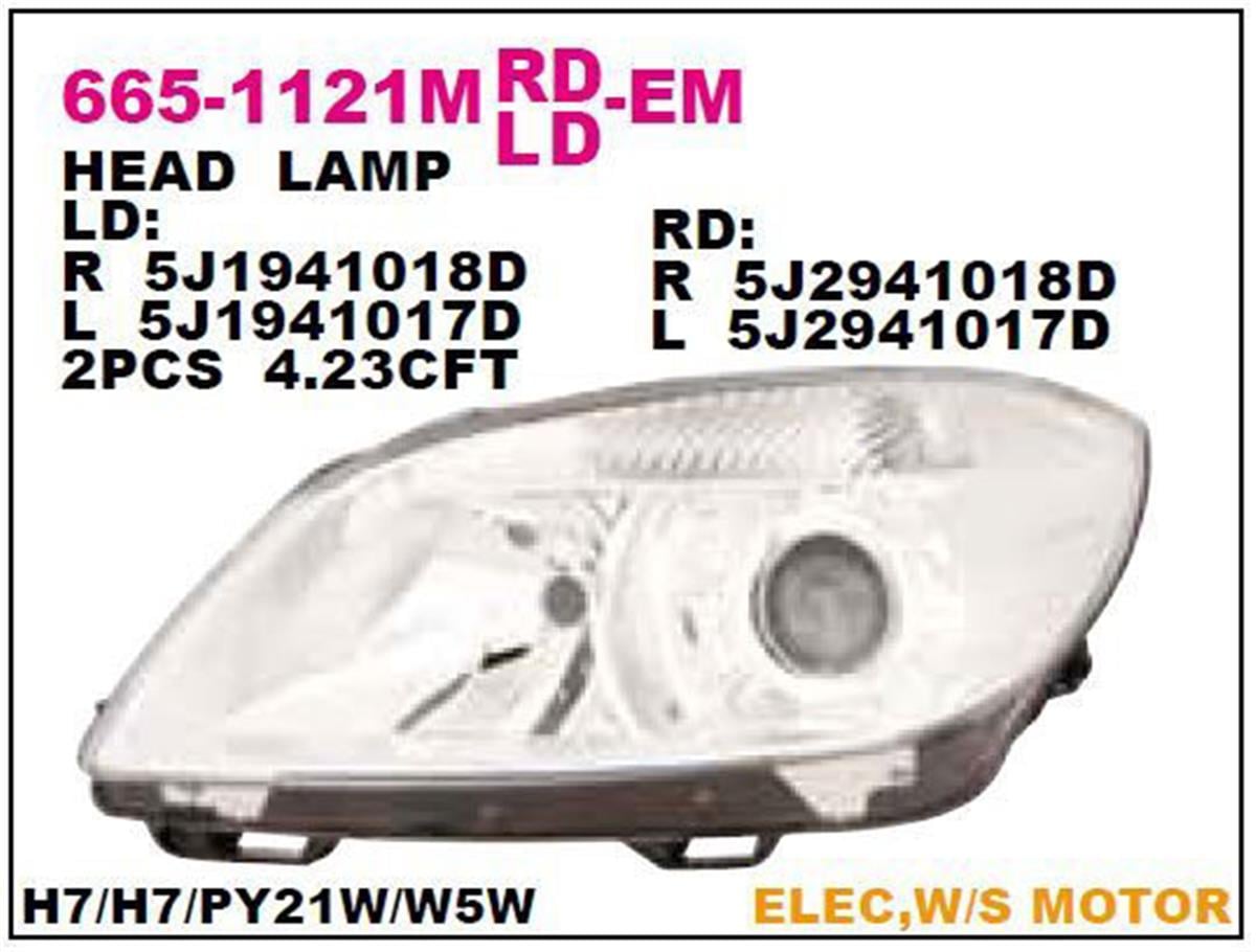 Far Sağ Fabia-Roomster Bm (Mercekli) 10-14